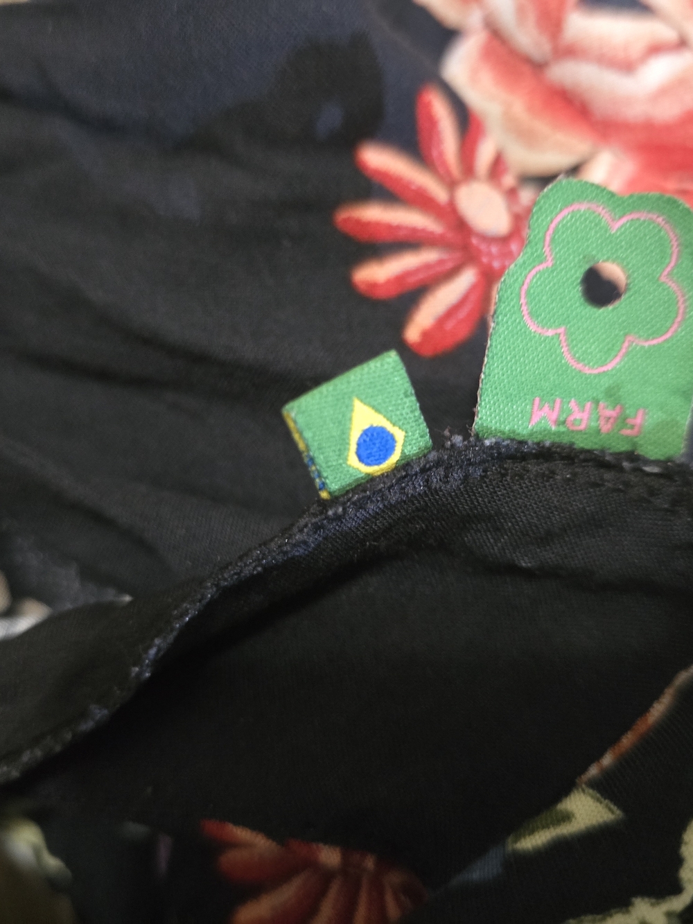 FARM Rio Navy Dress with Multicolor Floral Embroidery - Picture 3 of 3